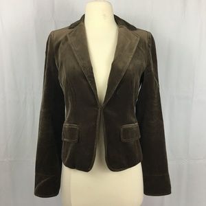 J. Crew Brown Velvet Blazer Jacket Sz 0